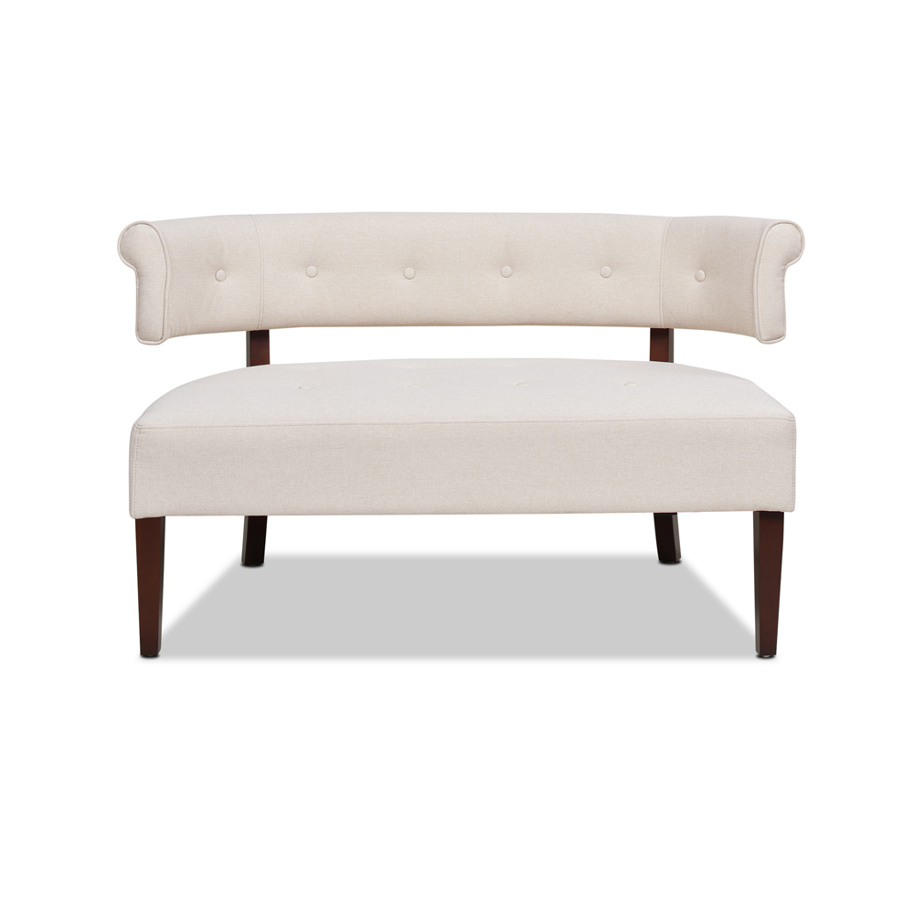 Jared Tufted Bench Settee, Neutral Sky - Home Jennifer Beige Taylor