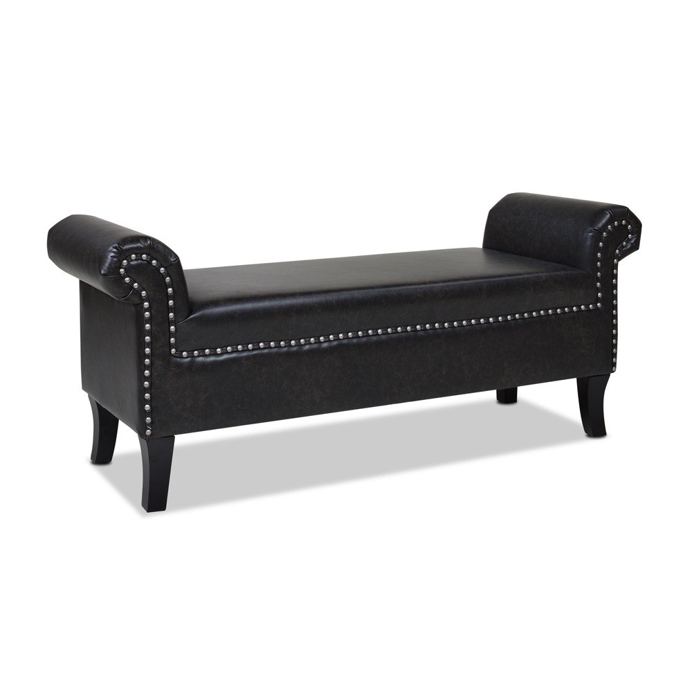 Kathy Roll Arm Entryway Accent Bench
