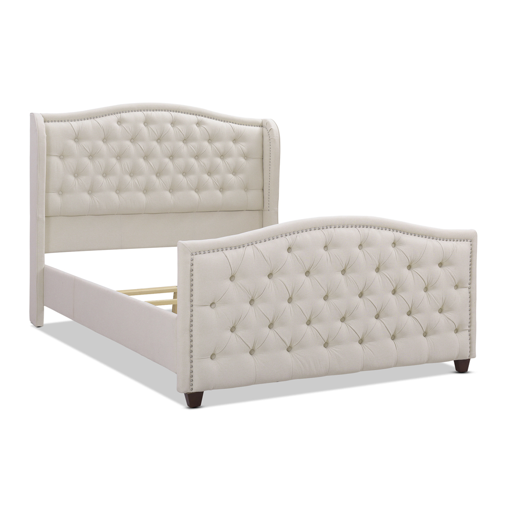 Marcella Tufted Wingback Upholstered Bed