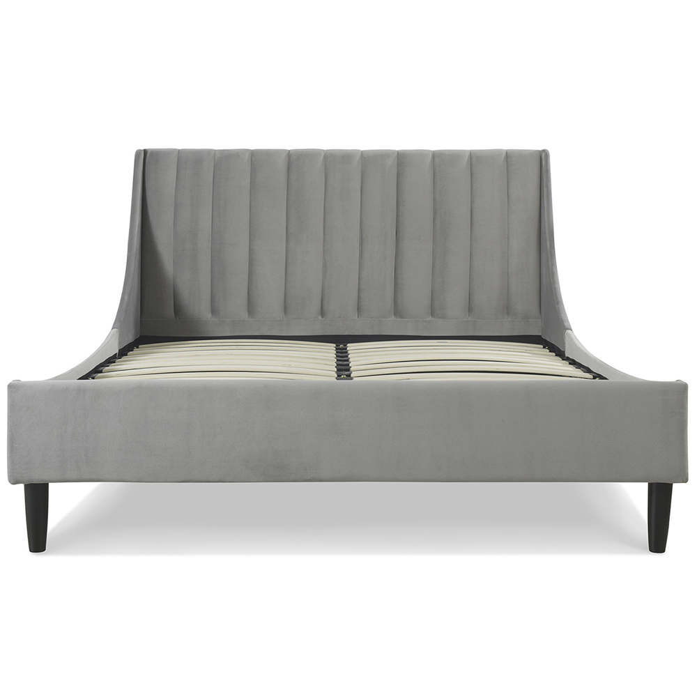 Aspen Upholstered Platform Bed, Queen, Opal Grey