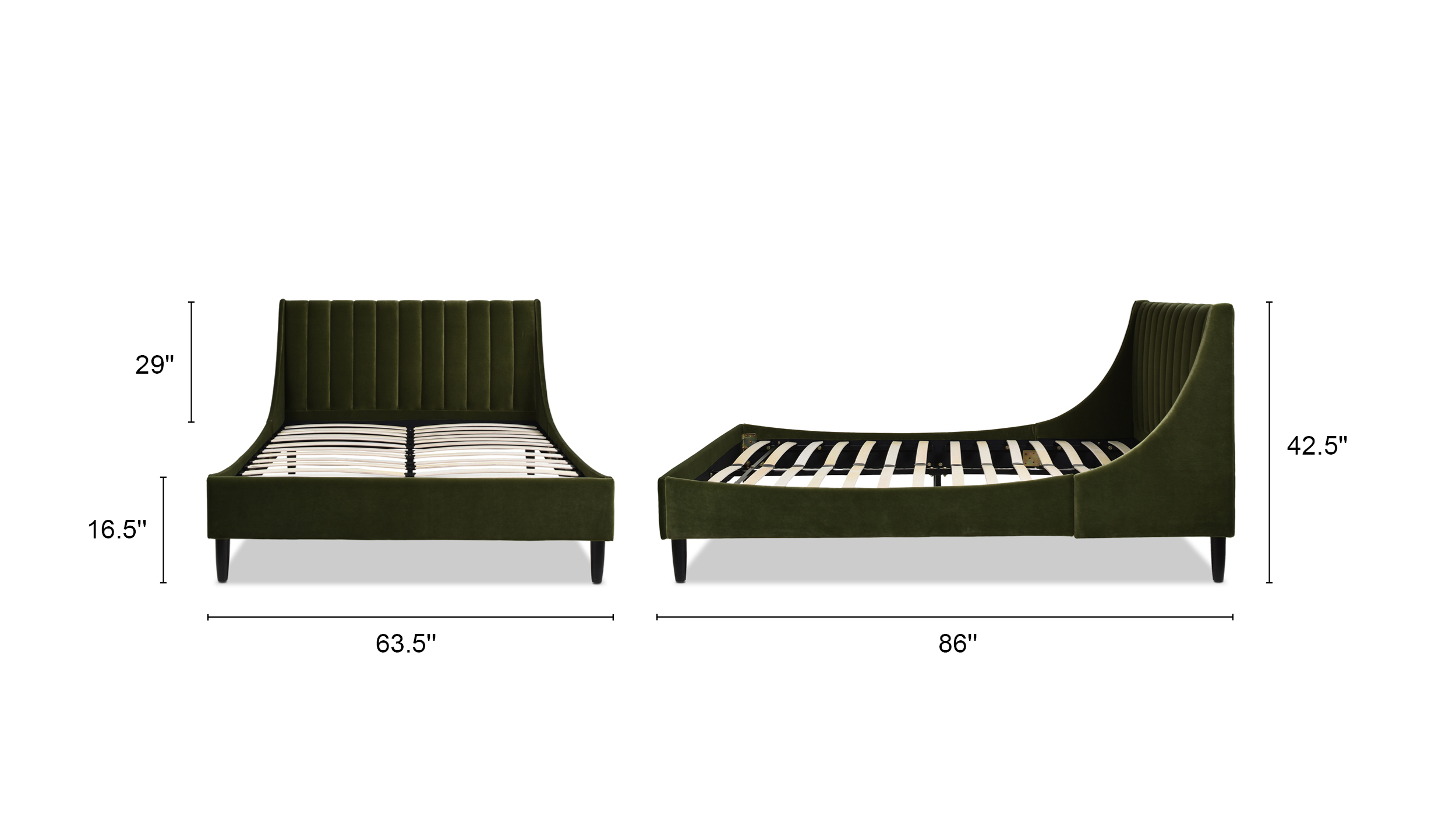 Aspen Upholstered Platform Bed