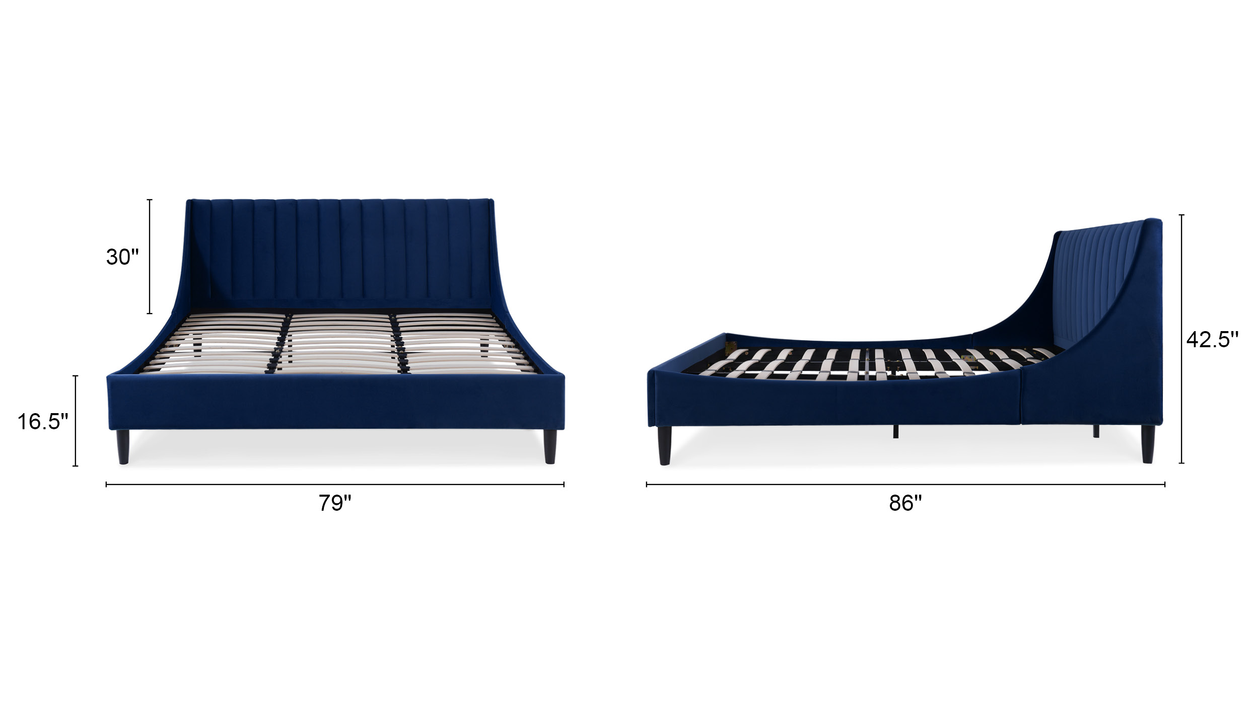 Aspen Upholstered Platform Bed