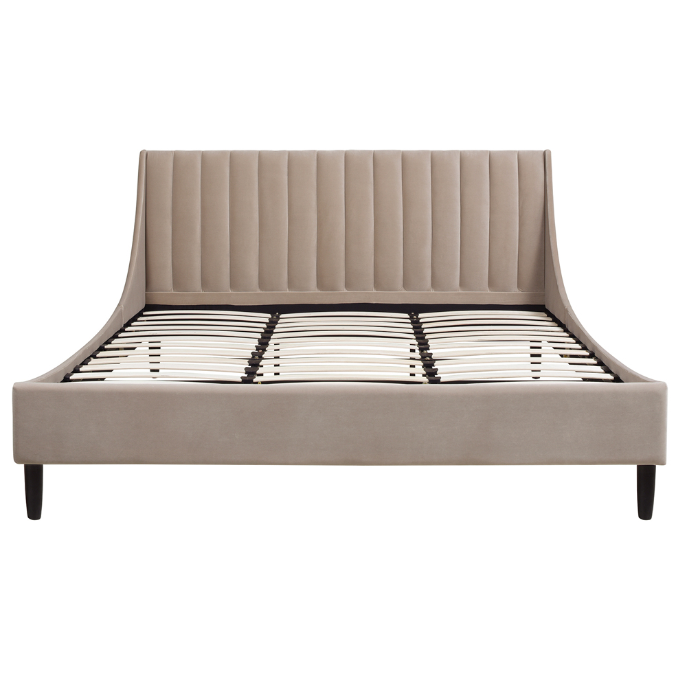 minxfoams様 Aspen Vertical Tufted Headboard Platform Bed Set, King, Mink