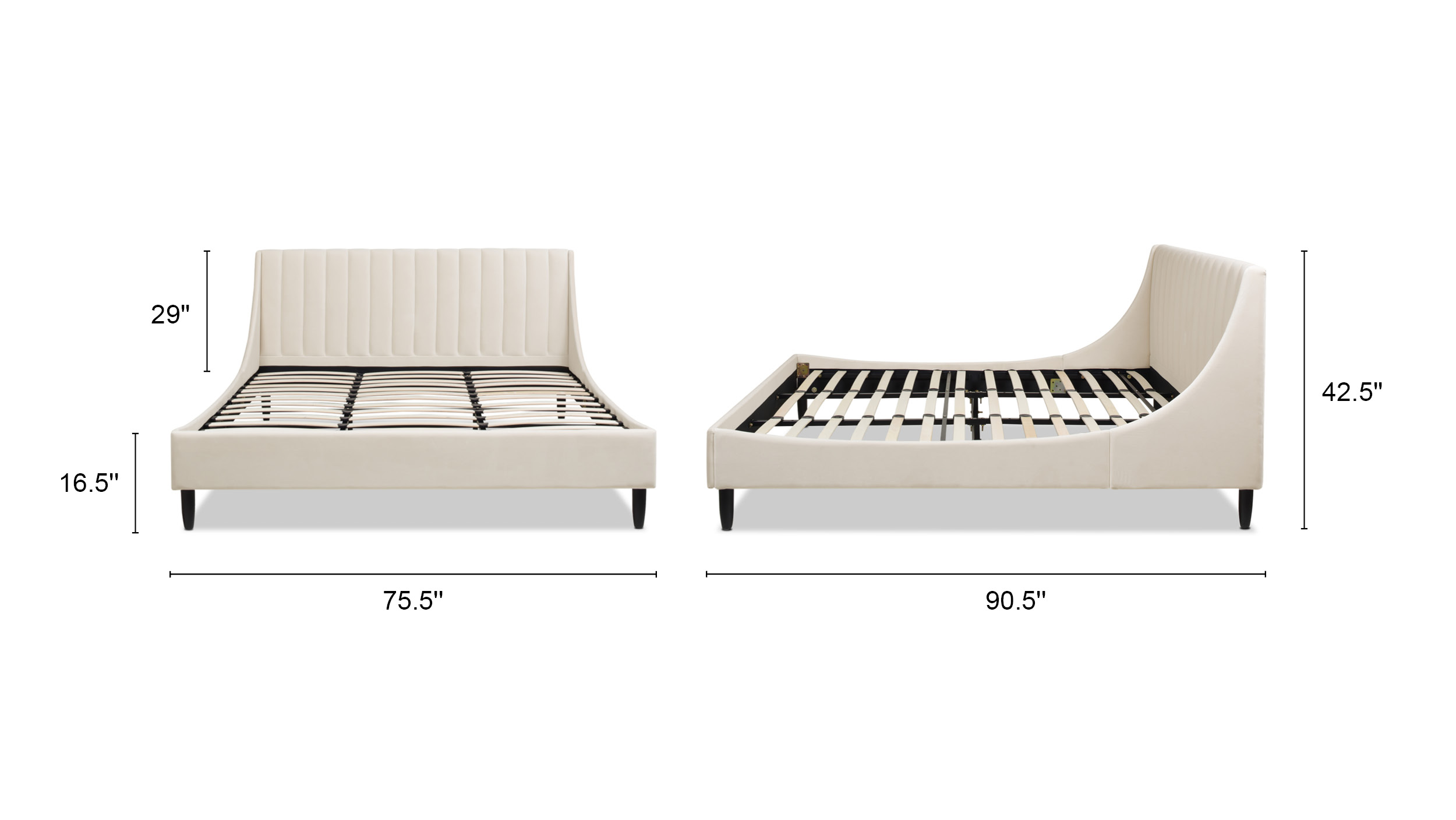 Aspen Upholstered Platform Bed