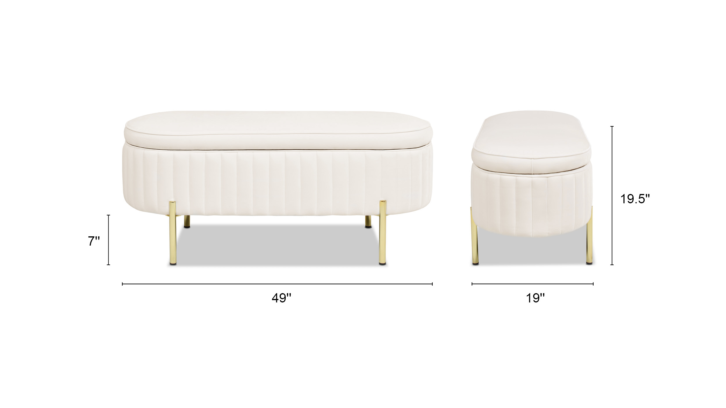 Chloe Modern Glam Storage Bench Chloe Tufted Storage Bench