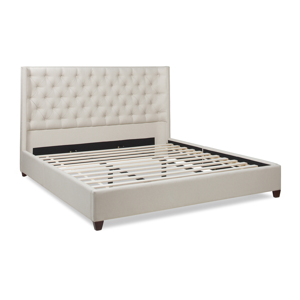 Upholstered Low Profile King Platform Bed