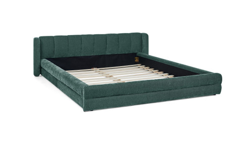 Callista Low Profile Upholstered Queen Platform Bed, Chenille