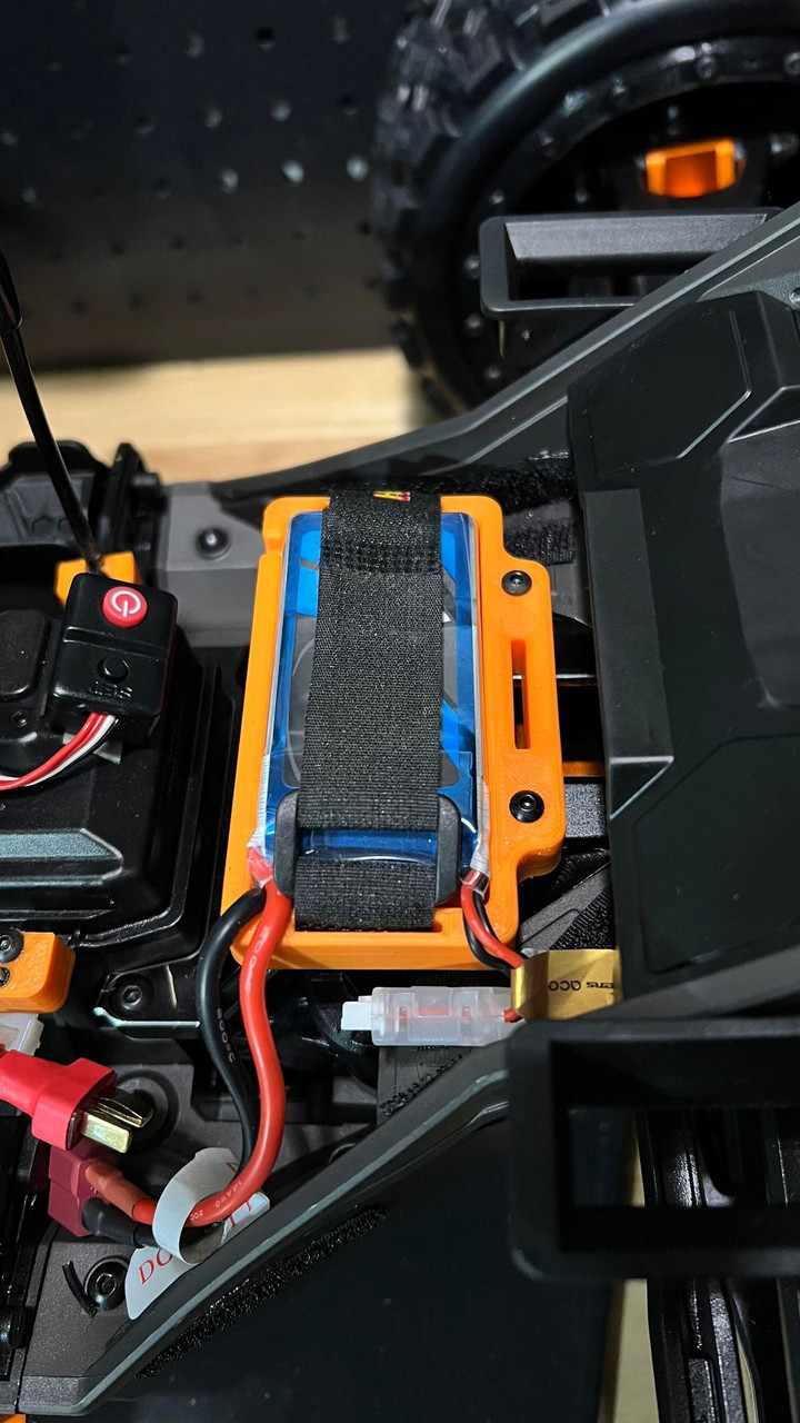 Auxiliary Fan Battery Tray / Mount - Compatible w/ X-Maxx & XRT