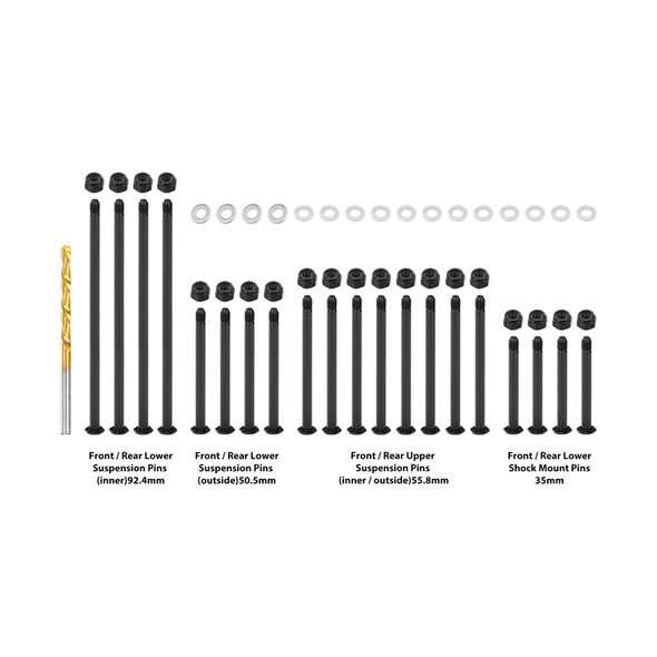 Front & Rear Suspension Pins (Complete Set) - Compatible w/ X-Maxx & XRT