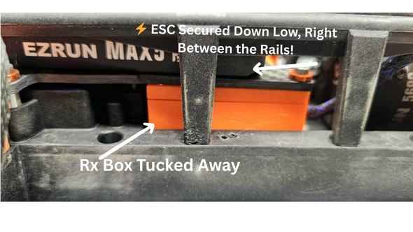 ESC Mounting Plate (Carbon Fiber) + Rx Relocation Box - Compatible w/ Traxxas X-Maxx