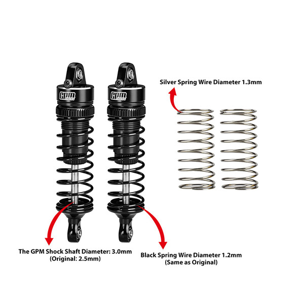 Front Shock Absorbers (62mm) - Compatible w/ Mini Kraton