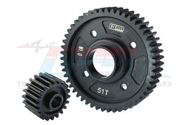 Center Differential Output/Input Gears 51T/20T - (Carbon Steel) - TXM82051TS