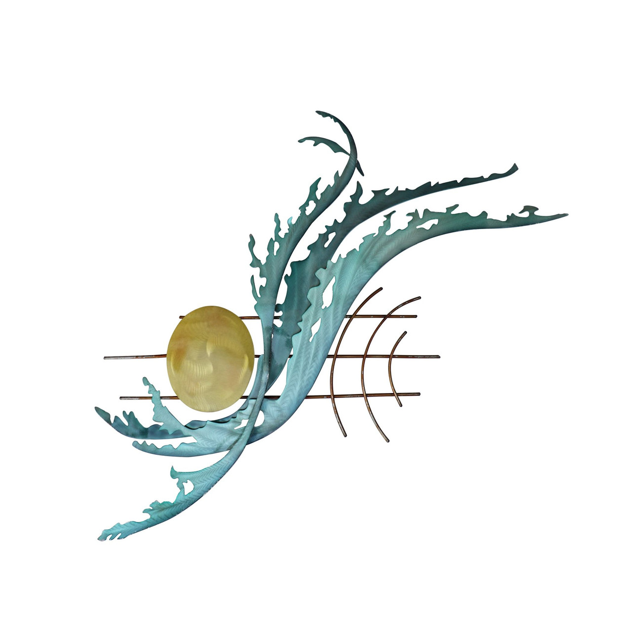 Waves at Sunrise Abstract Metal Wall Art MM606