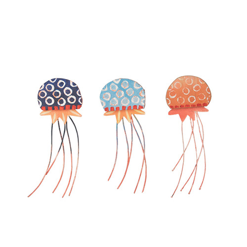 Jelly Fish Set of 3 Wall Art C485 Jelly Fish Set of 3 Wall Art C485