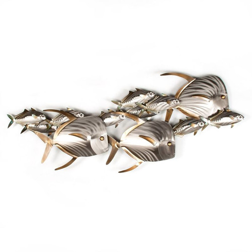 Lookdown and Sardine School of Fish Metal Wall Art MM165 Lookdown and Sardine School of Fish Metal Wall Art MM165