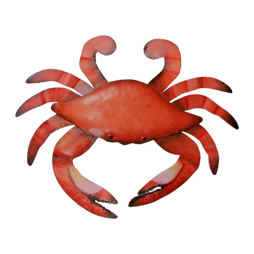Hand Crafted Red Crab Metal CA742