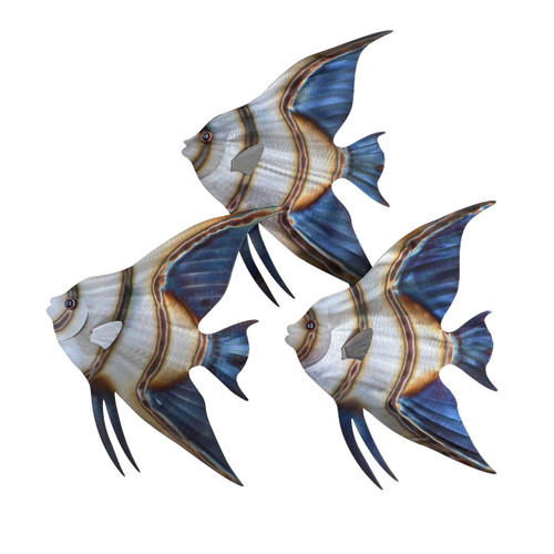 Angelfish School of 3 Metal Wall Art CO151B Angelfish School of 3 Metal Wall Art CO151B