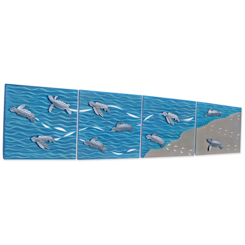 Safe in Sound Baby Sea Turtles Metal Wall Art - MM323 Safe in Sound Baby Sea Turtles Metal Wall Art - MM323