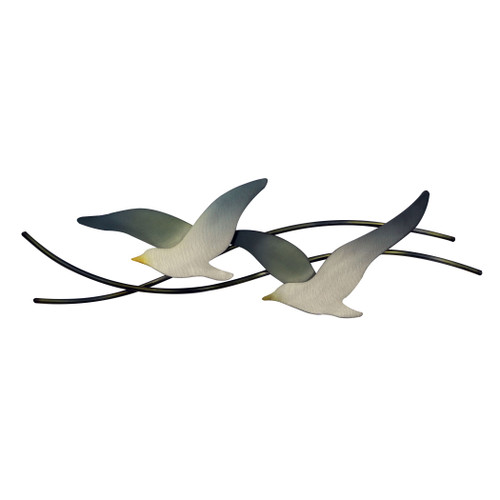 Pair of Flying Seagulls Metal Wall Art CO146 Pair of Flying Seagulls Metal Wall Art CO146