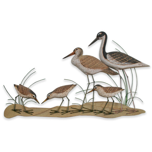 Sandpipers and Egrets Metal Wall Hanging Sandpipers and Egrets Metal Wall Hanging