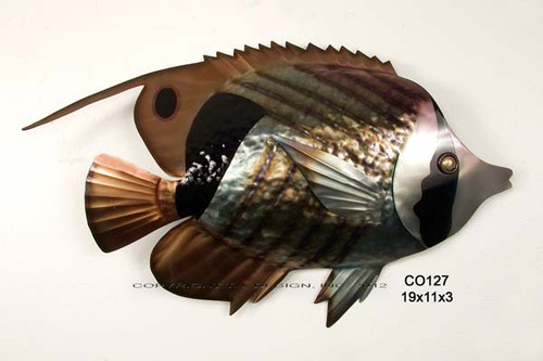 Butterfly Fish Metal Wall Art CO127