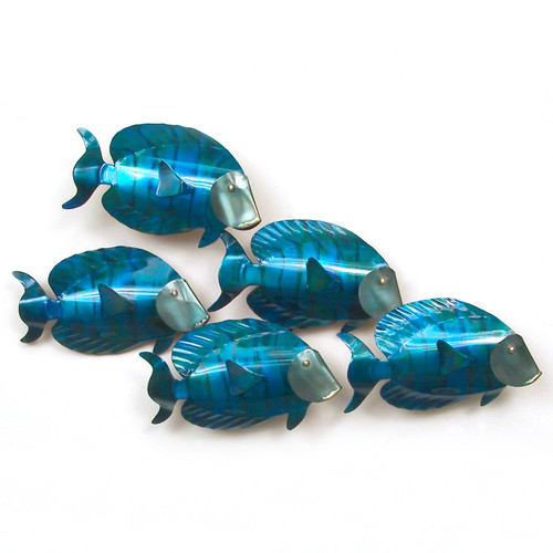 Blue Tangs Metal Wall Hanging Blue Tangs Metal Wall Hanging