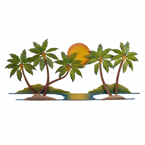 Palm Tree Oasis Metal Wall Art CA723 Palm Tree Oasis Metal Wall Art CA723