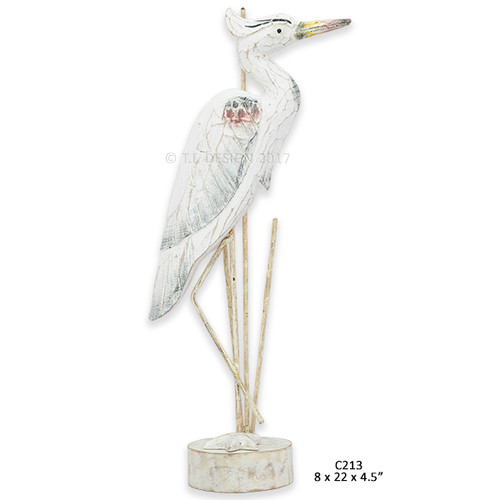 Heron Hand Carved Tabletop Sculpture C213 Heron Hand Carved Tabletop Sculpture C213