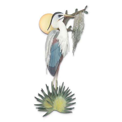 Heron Sunrise Metal Wall Sculpture Heron Sunrise Metal Wall Sculpture