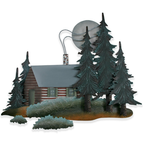 Cabin in the Woods Metal Wall Art CA606