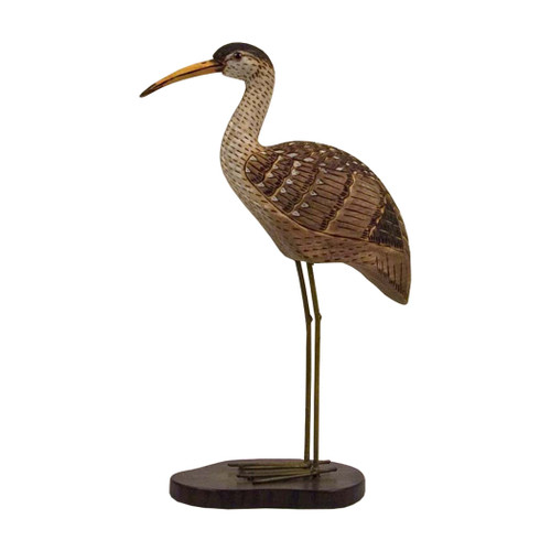 Limpkin Decoy Hand Carved Wood - CW602 Limpkin Decoy Hand Carved Wood - CW602