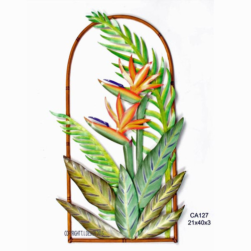 Bird of Paradise Arch Metal Wall Art