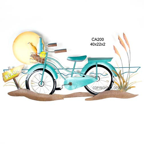 Beach Cruiser Metal Wall Art