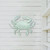 Crab Sea Green Metal Wall Art CA040F