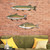 Lake Fish Trio - Bass/Trout/Pike Upcycled Wood and Metal Wall Art C519S