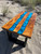 Coffee Table Wood and Blue Shell in Resin CTF-01-BSR