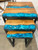 Nesting Tables Set of 3 Blue Shell Resin