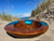 Blue Shell Resin Natural Wood Sink