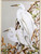 White Heron painting, large. Real wood frame with 1" fabric matting.