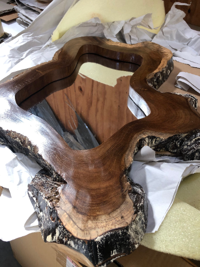 Teak Live Edge Mirror Large B076