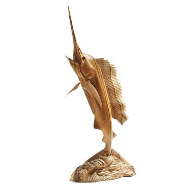 Hand Carved Wooden Sailfish