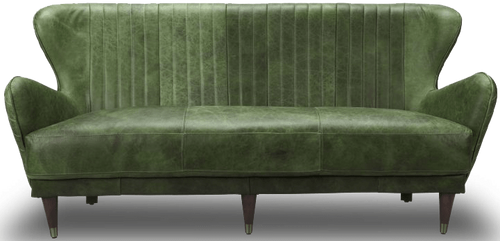 Keaton Leather Sofa Emerald
