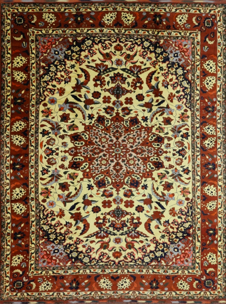 Antiquity Collection Green Wool Rug Hand Woven in India