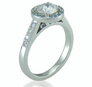 Diamond platinum engagement ring 