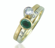 Remodel - Diamond & Emerald stacking rings