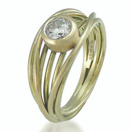 Diamond and gold wrap ring