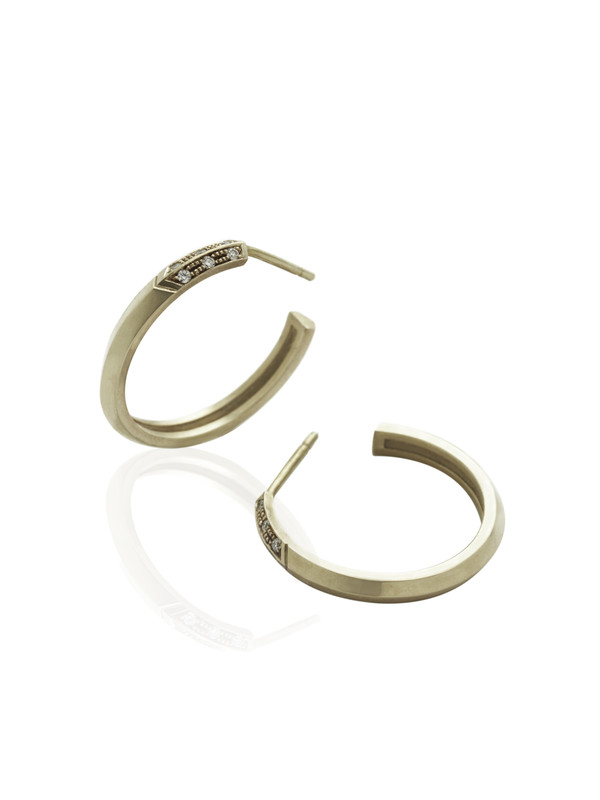 STAY 9ct Gold & Diamond Hoops