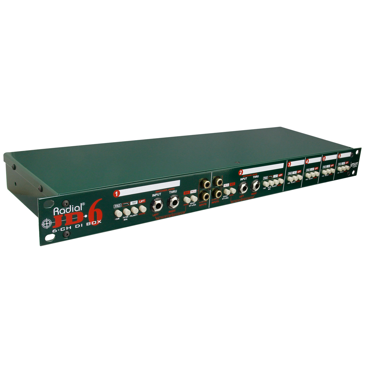 Radial JD6 6-Channel Rackmount Passive Direct Box | FrontEndAudio.com