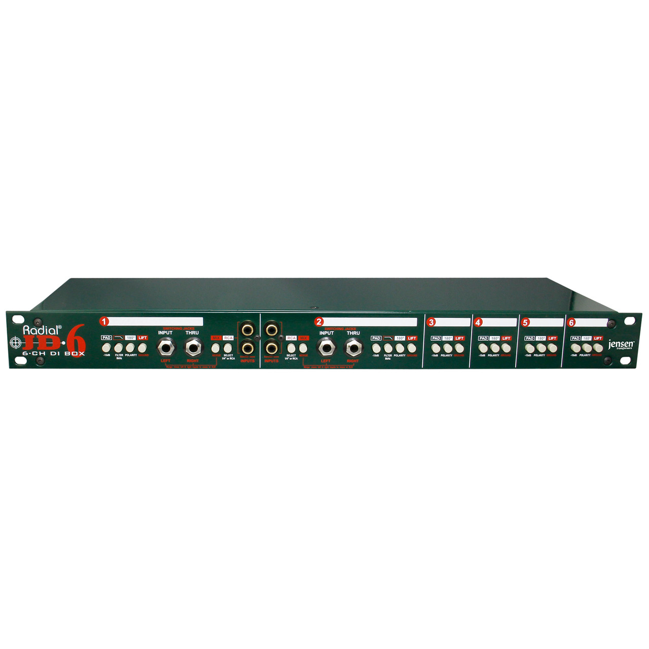 Radial JD6 6-Channel Rackmount Passive Direct Box | FrontEndAudio.com