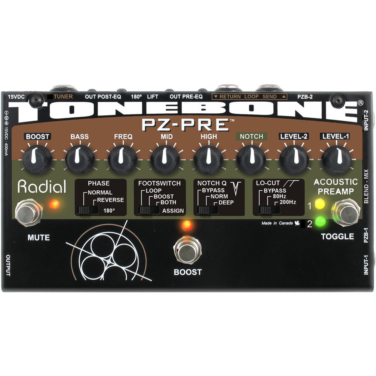 Radial ToneBone PZ-Pre Acoustic Instrument Preamp | FrontEndAudio.com